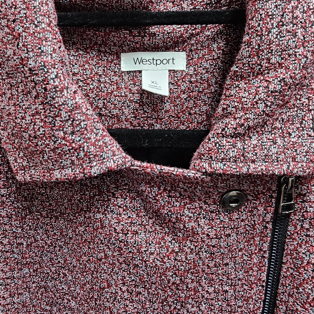 Westport Knit Blazer in Burgundy Multi New With Tags - Picture 8 of 9
